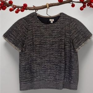 J Crew Jacquard Blouse Medium